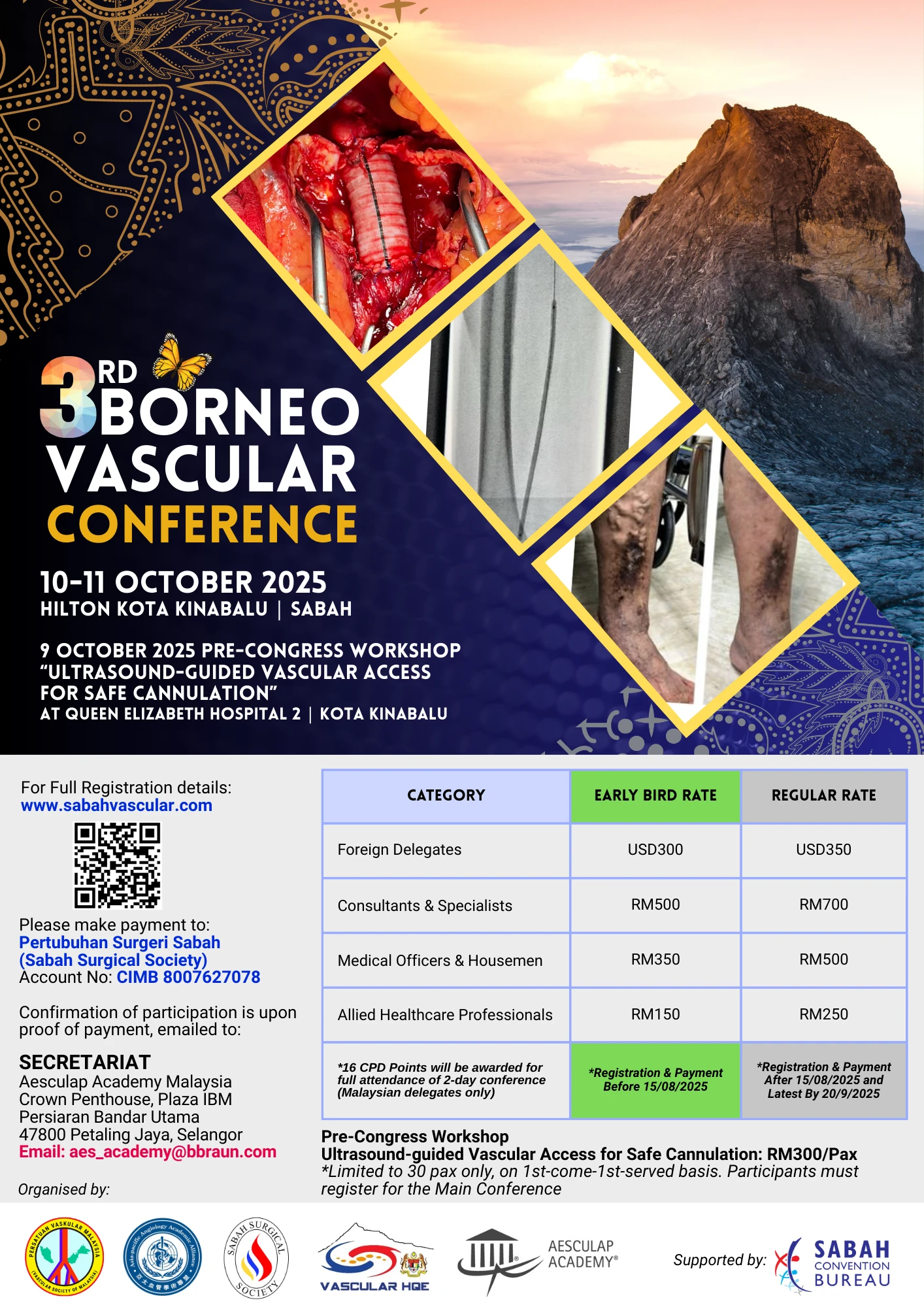 Borneo Vascular Conference 2025 - Registration Fees